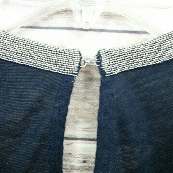 J. Crew Silver Necked Top Size Medium - Picture 7 of 8